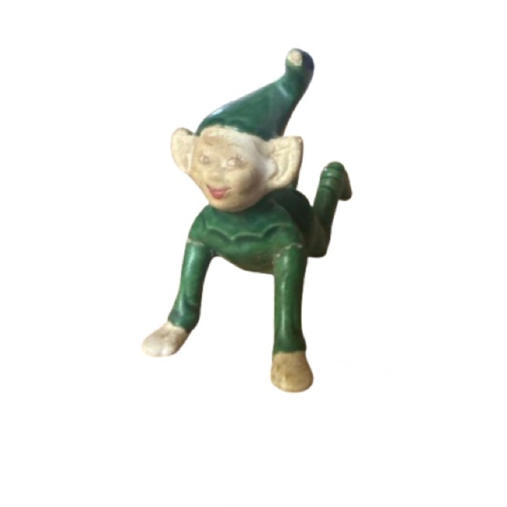 1950’s Charming Green Elf Figurine Pixie